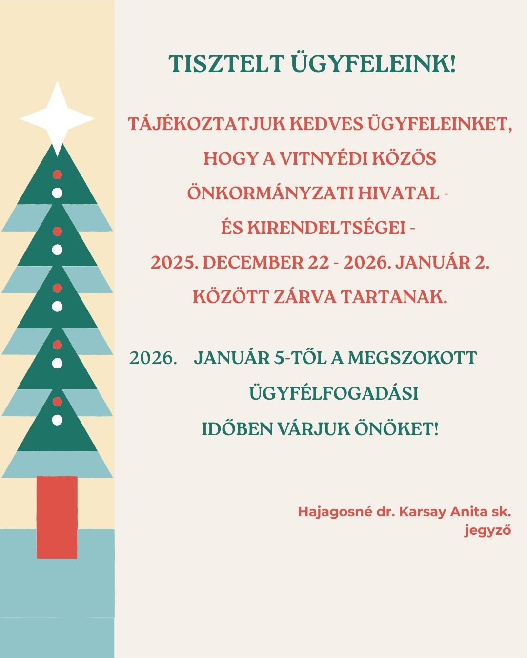 Beige Modern Christmas Holiday Opening Hours Instagram Post 1